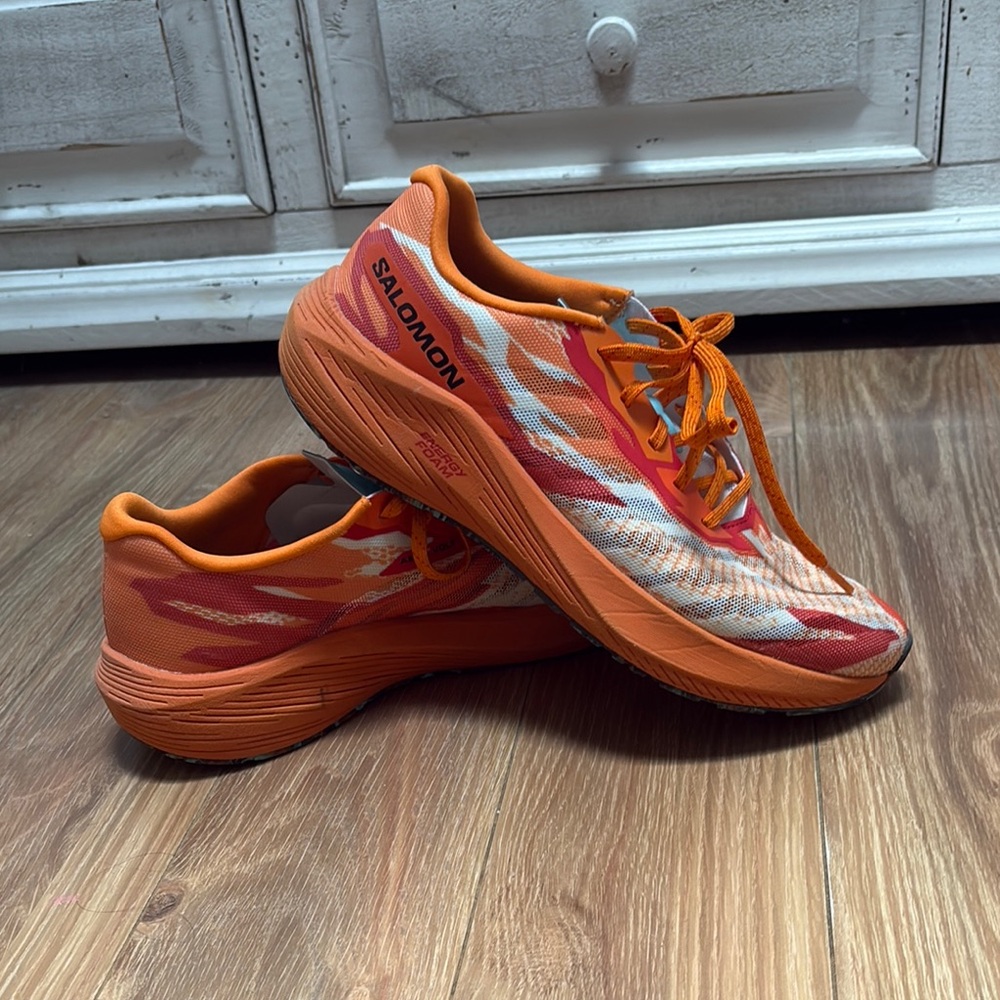 Salomon Orange and Red Running Shoes
